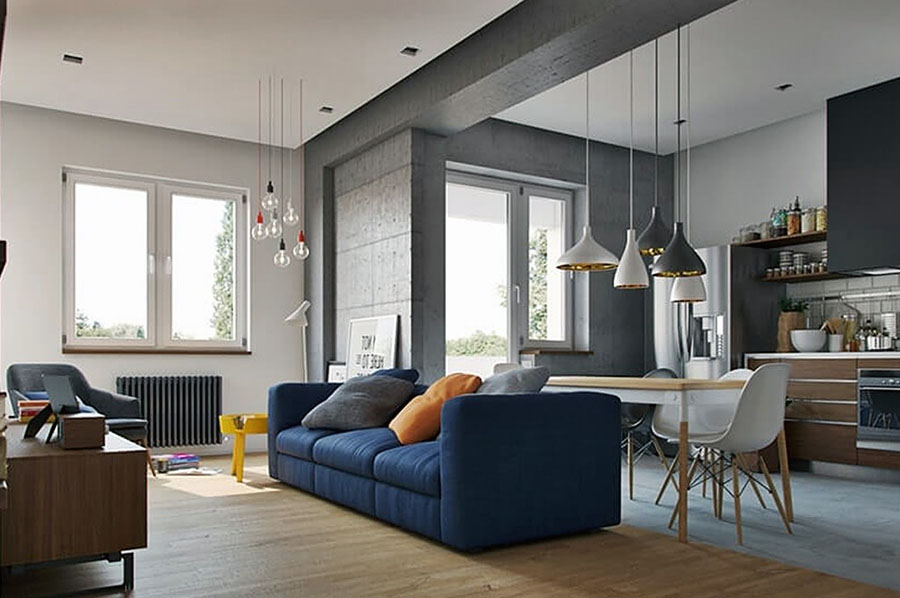 Приклад зонування простору у залі