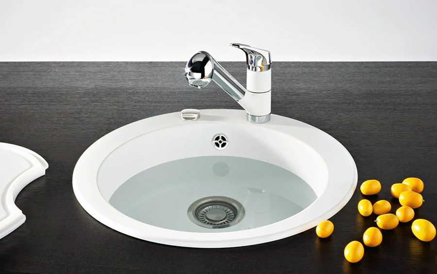 Круглая раковина на кухню