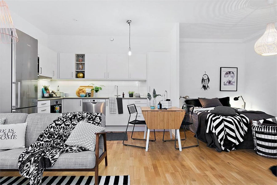 Розстановка меблів у квартирі-студії