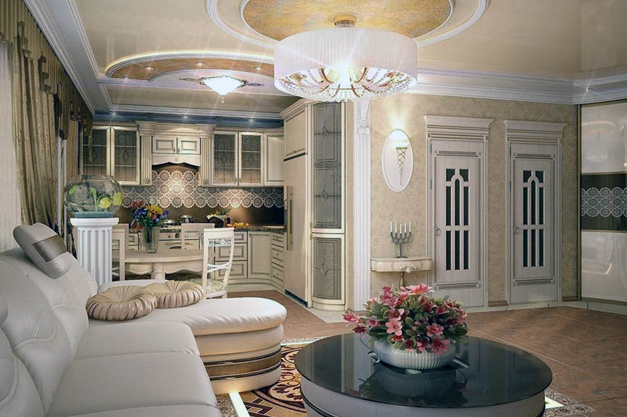 Створення класичного інтер'єру квартири-студії