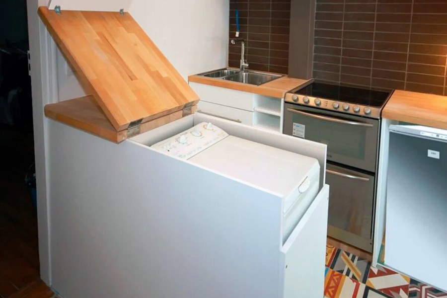 Как встроить стиральную машинку с вертикальной загрузкой