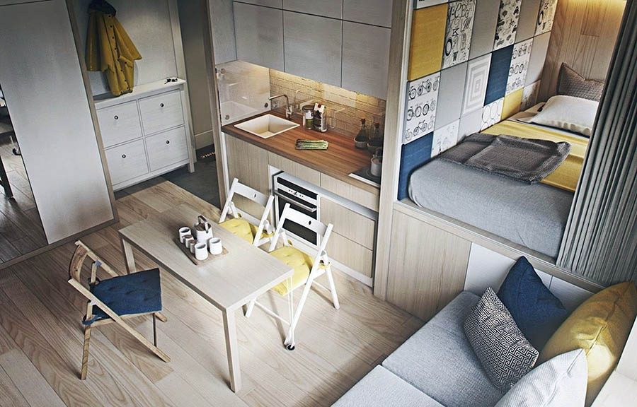 Правильное обустройство маленькой квартиры студии