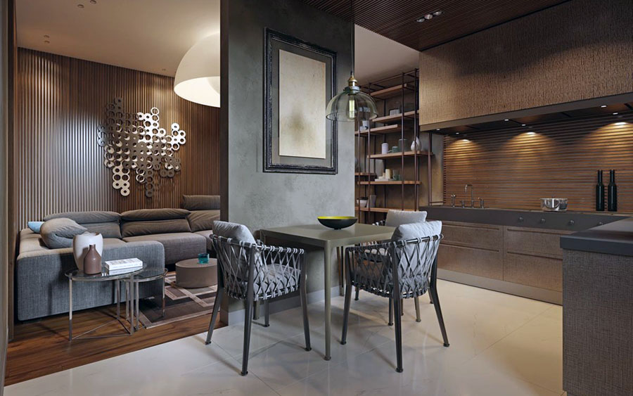 Современный дизайн интерьера для квартиры-студии