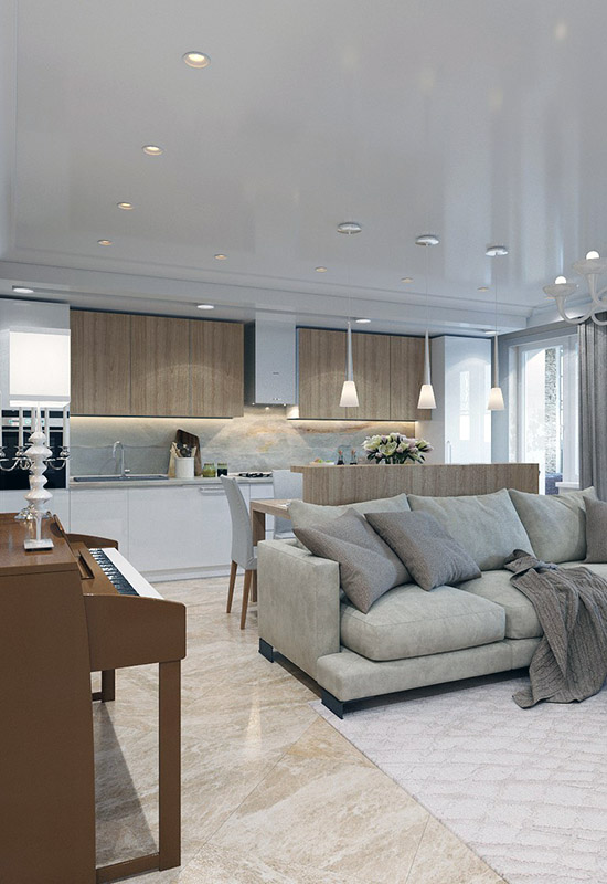 Сучасний та красивий дизайн для квартири студії