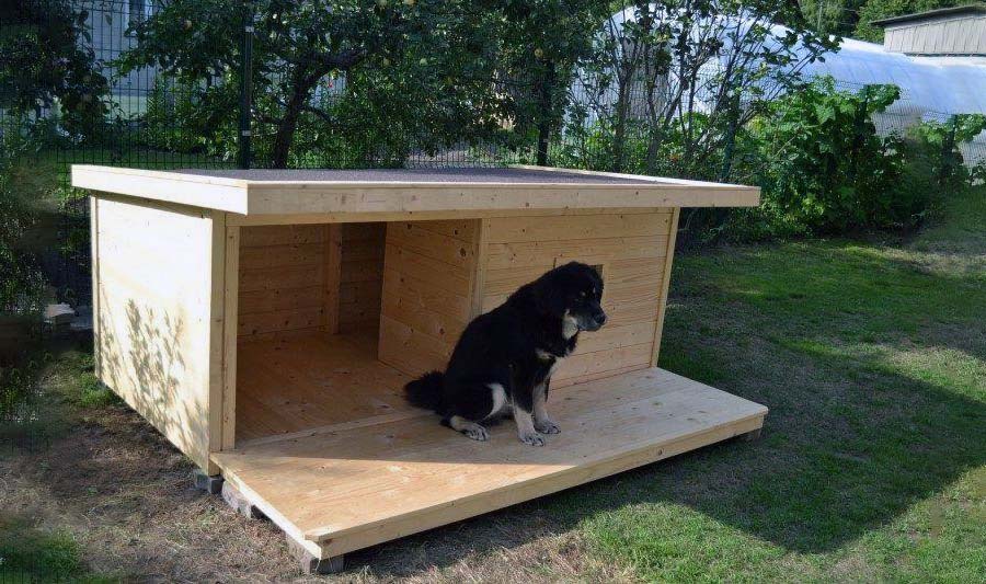 Качественная деревянная будка для собаки