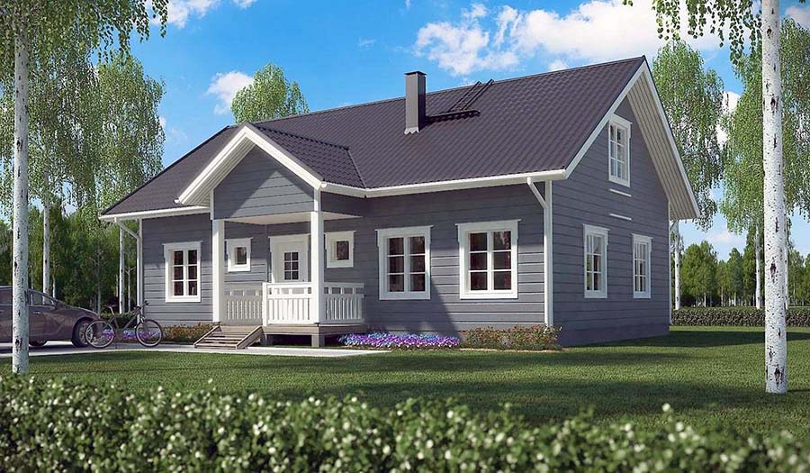 Класичний проект одноповерхових фінських будинків