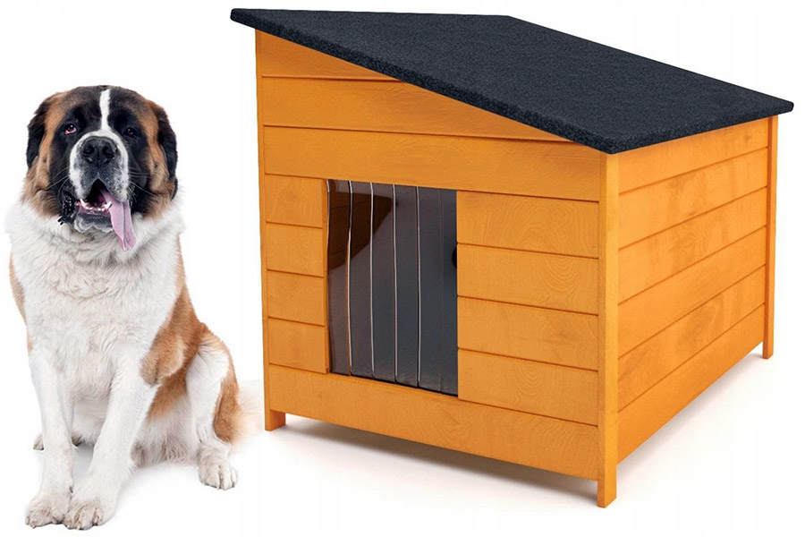 Красивая конура с лазом для собаки