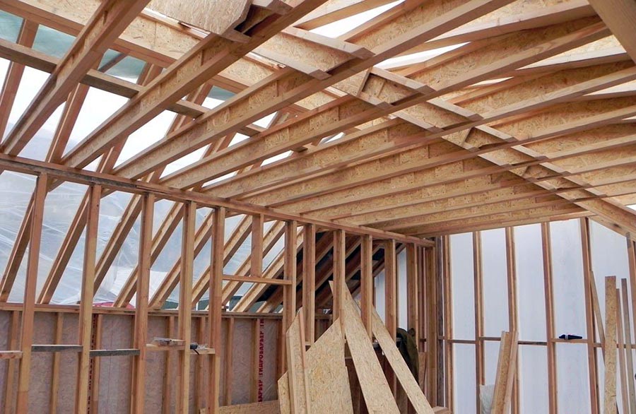 Монтаж перекриття між поверхами у фінському будинку