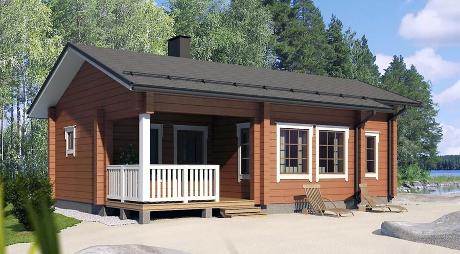 Проектирование одноэтажного дома с верандой
