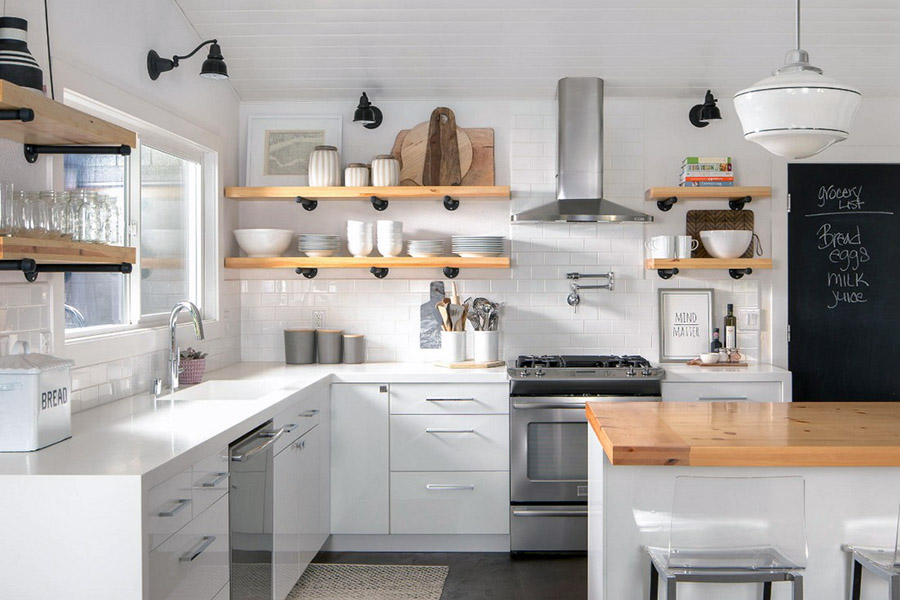 Ідеї для оформлення кухні без верхніх шафок