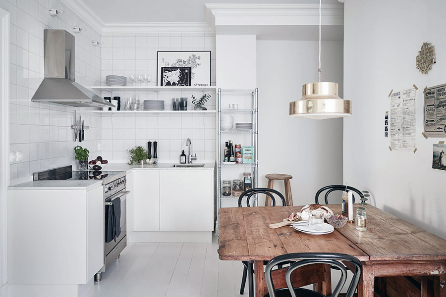 Як зробити кутове планування кухні без верхніх шафок