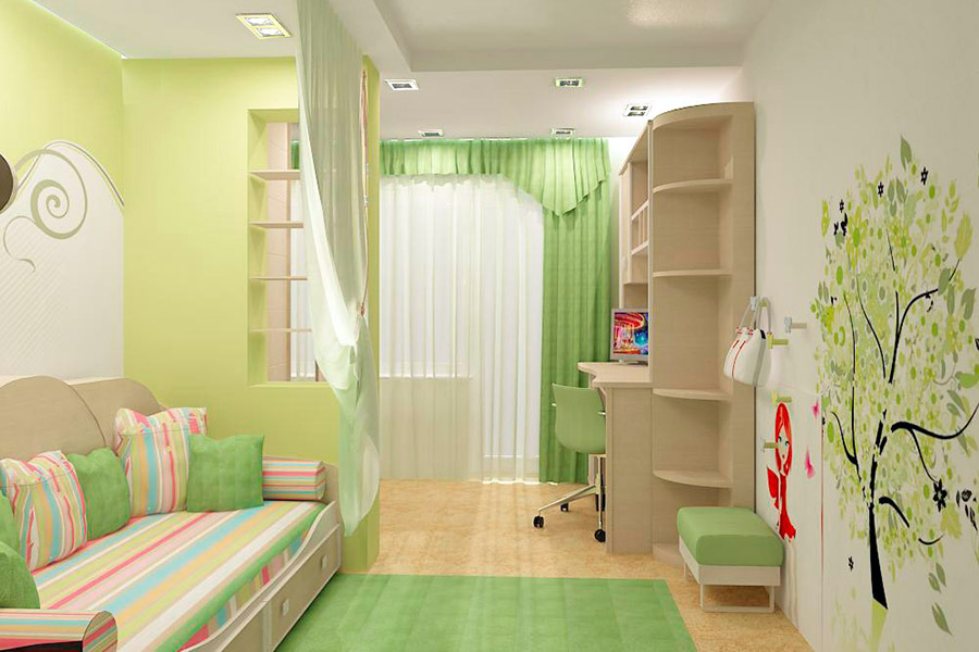 Приклад облаштування дитячої з дизайном у стилі еко