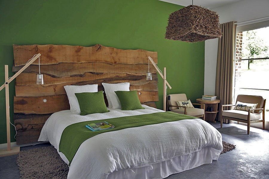 Оформлення дизайну інтер'єру в зеленій колірній гамі