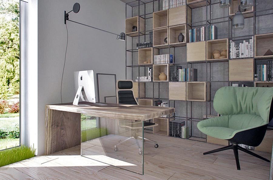 Особливості оформлення робочого кабінету в еко стилі