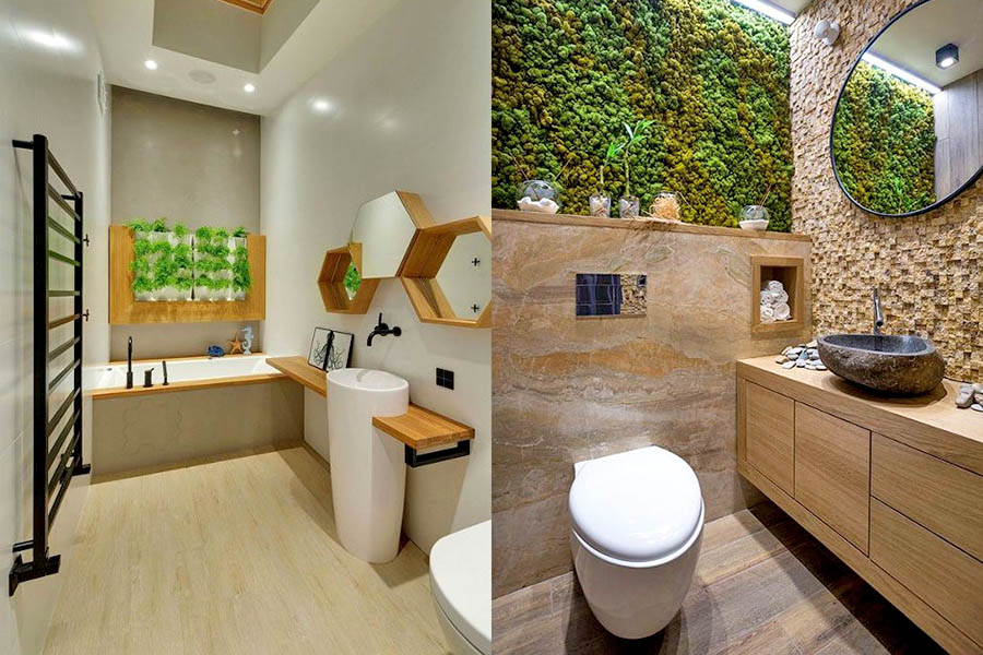 Приклади дизайну ванної кімнати з екологічним стилем