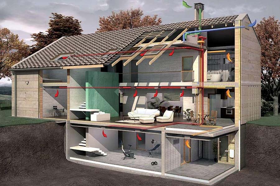 Вентиляция помещений на верхних этажах