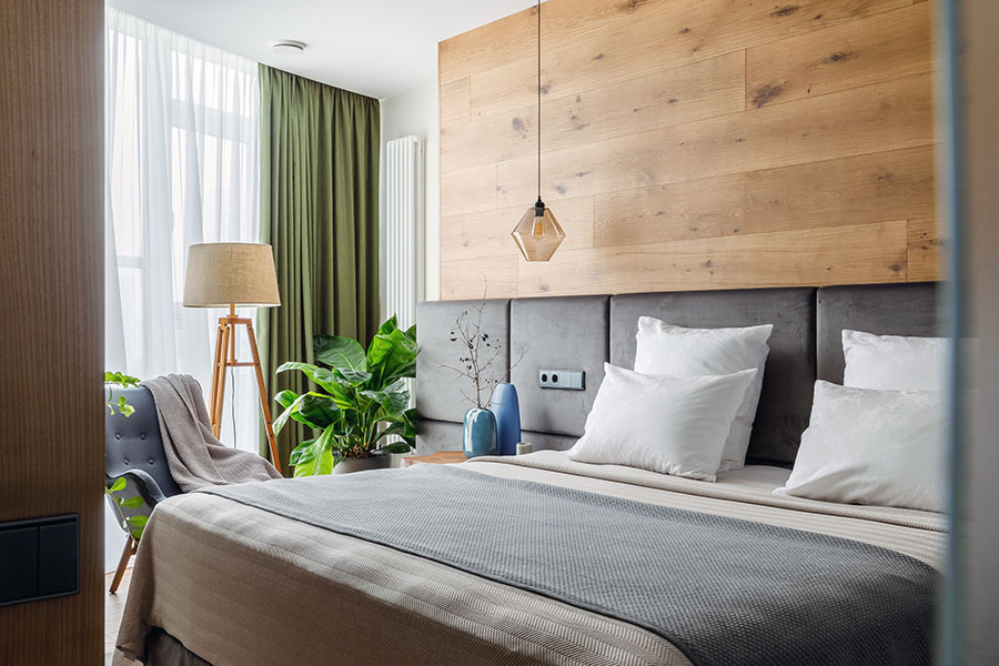 Вибір елементів декору для спальні в еко стилі