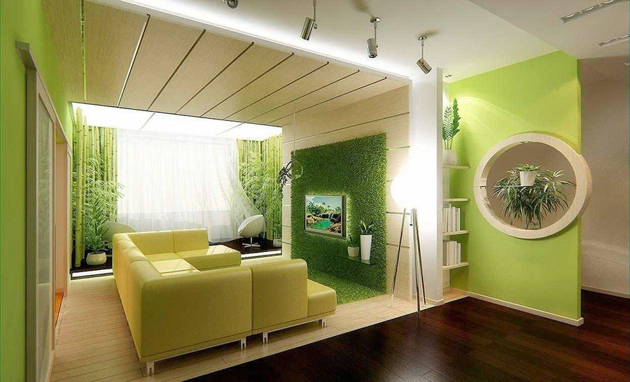 Зелені відтінки у дизайні інтер'єру з еко-стилем
