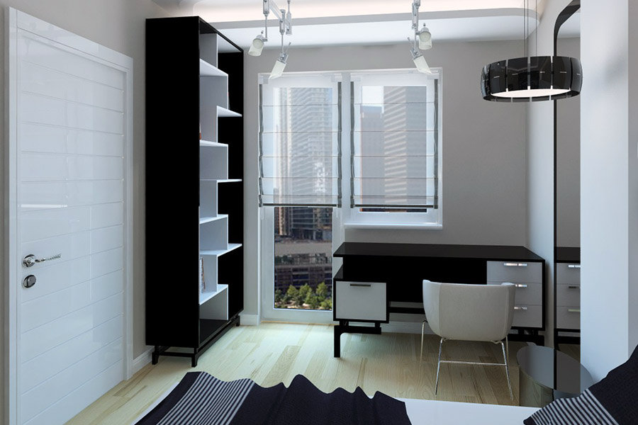 Дизайн інтер'єру в стилі хай-тек в підлітковій кімнаті