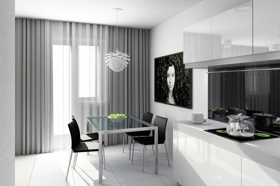 Які меблі вибрати для інтер'єру кухні з дизайном хай тек