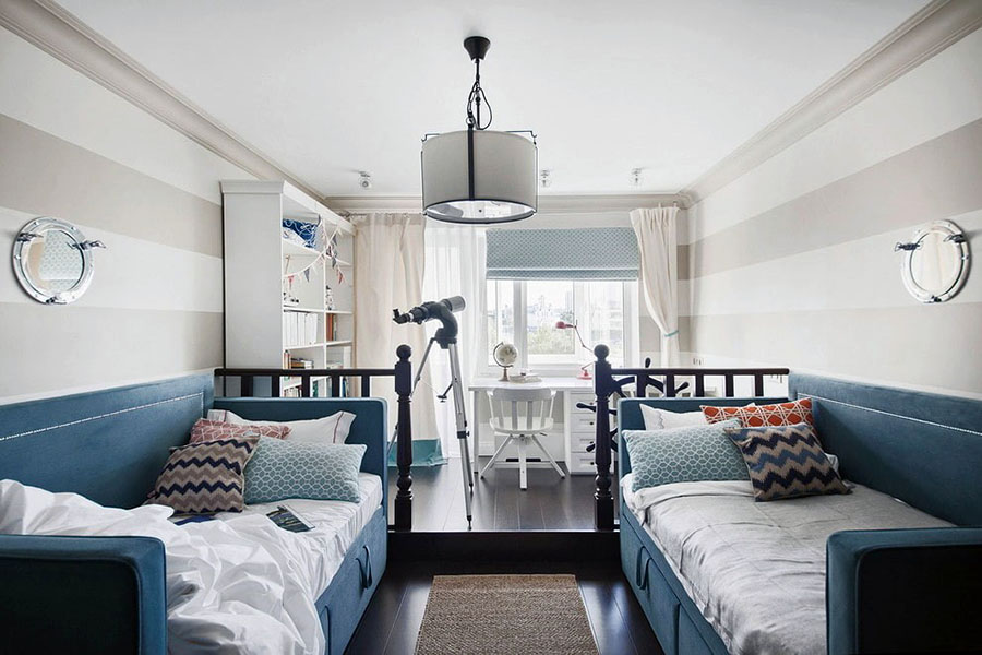 Реальний приклад кімнати у світлих тонах для двох підлітків