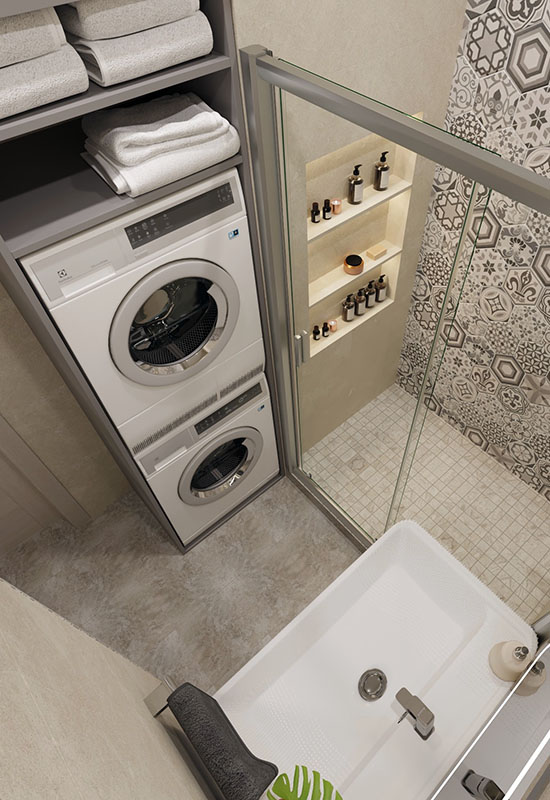 Реальний приклад системи освітлення у маленькій ванній кімнаті