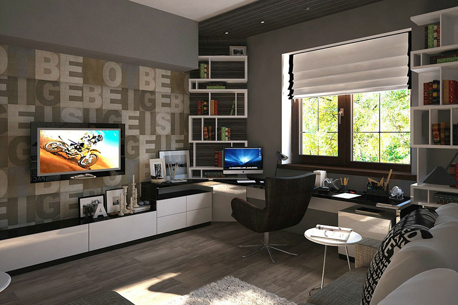 Функциональный дизайн комнаты для подростка-мальчика