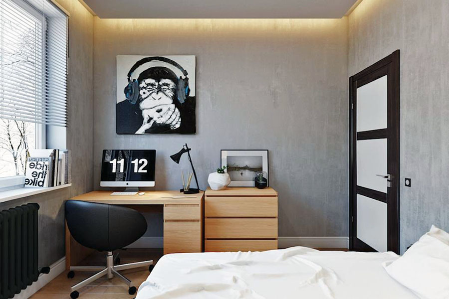 Приклад стильного декору та інтер'єру кімнати для підлітків