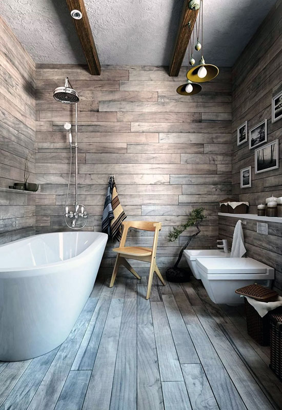 Стильна система освітлення з підвісними світильниками для ванної кімнати