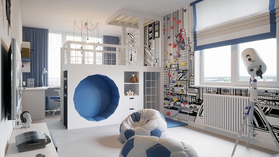 Зона для розваг у кімнаті для підлітка