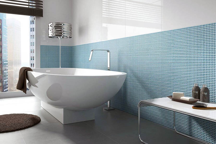 Комбінування плитки різних розмірів у ванній кімнаті