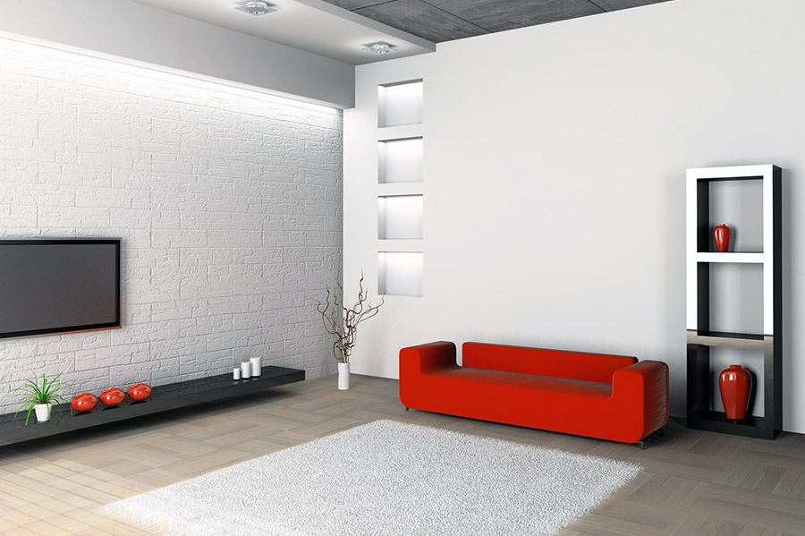 Монохромний килим у стилі мінімалізм