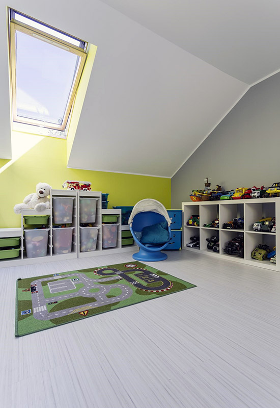 Организация зоны для игр в детской комнате при помощи ковра