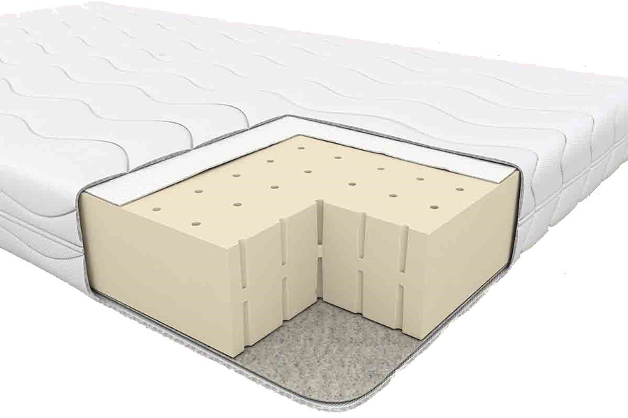 Пример монолитного беспружинного матраса