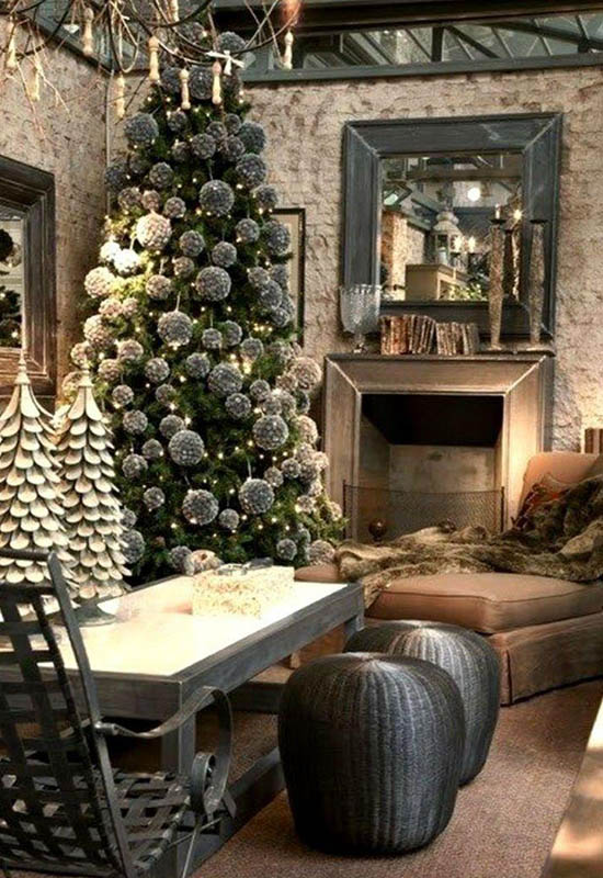 Оформлення новорічної ялинки відповідно до стилю лофт