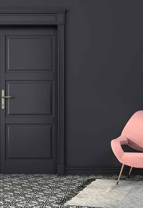 Вдале поєднання кольору міжкімнатних дверей і стін в інтер'єрі кімнати