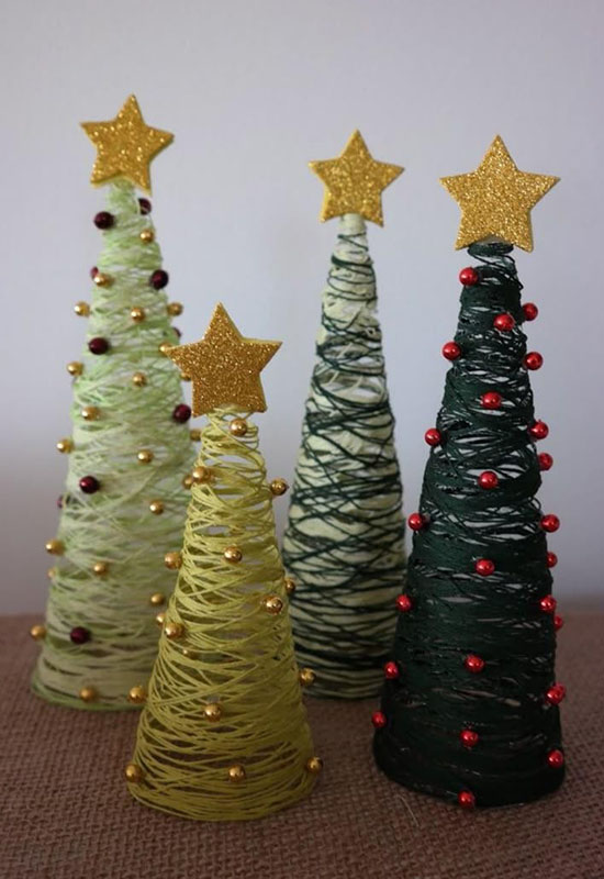 Як створити прикрасу у вигляді ялинки з ниток до Нового Року своїми руками