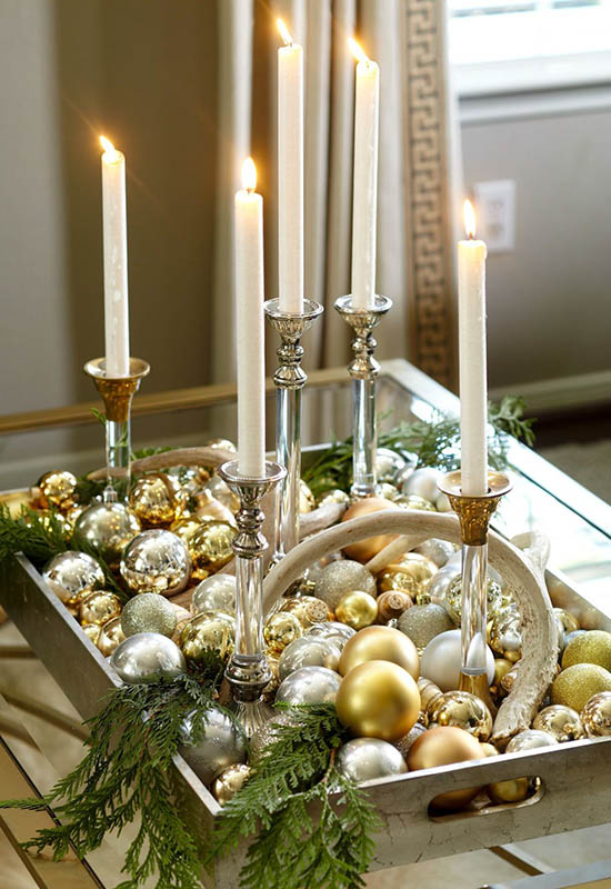 Настільні композиції для декору кімнати до Нового Року