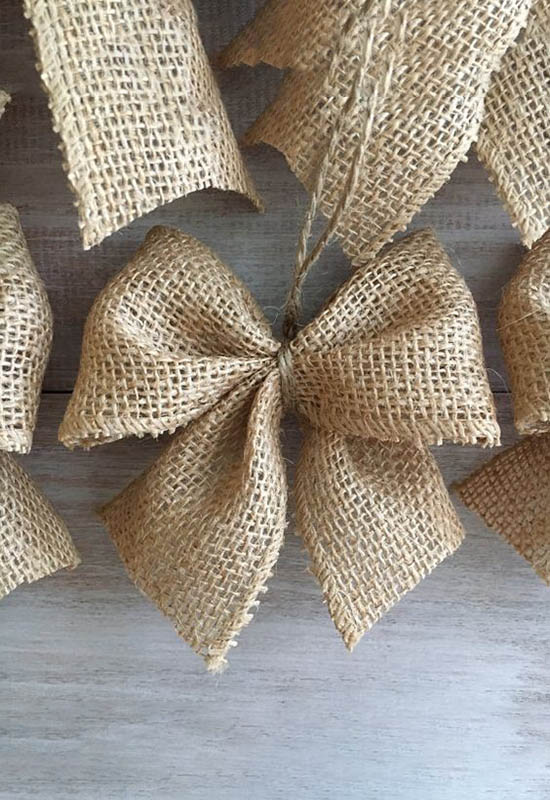 Рождественские бантики на елку своими руками