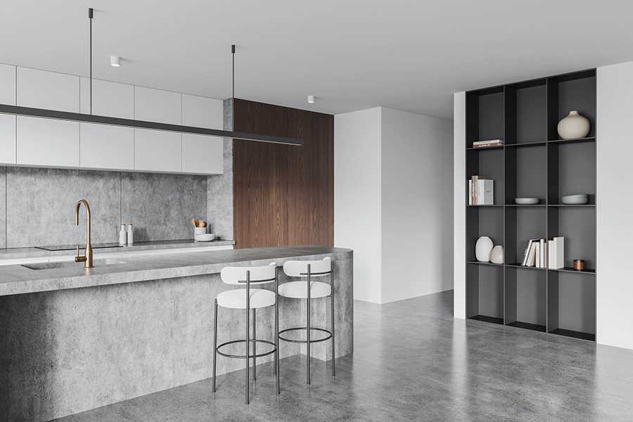 Бетонна стільниця з індустріальним дизайном